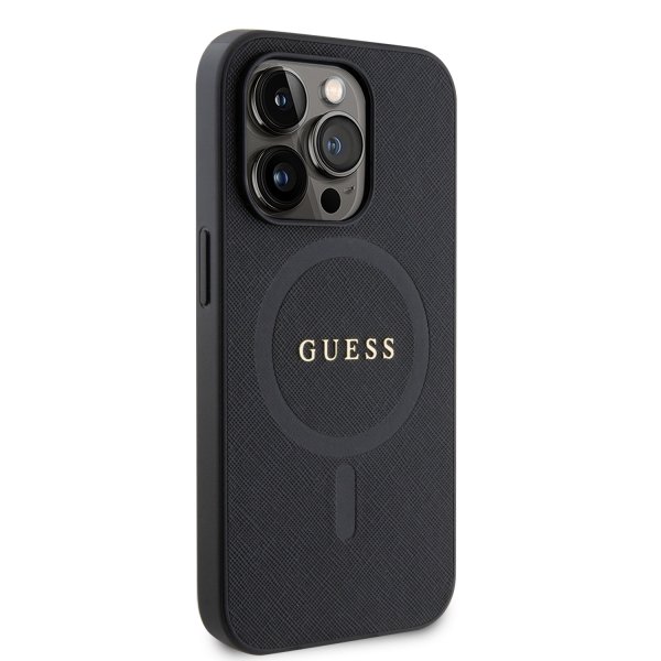Guess iPhone 15 Pro Max Skal Saffiano MagSafe Svart