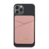Guess Magnetisk Korthållare Metal Logo MagSafe Rosa