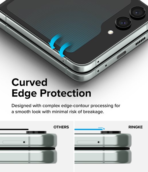 Ringke Samsung Galaxy Z Flip 5 Skärmskydd Cover Display Protector Glass 2-pack