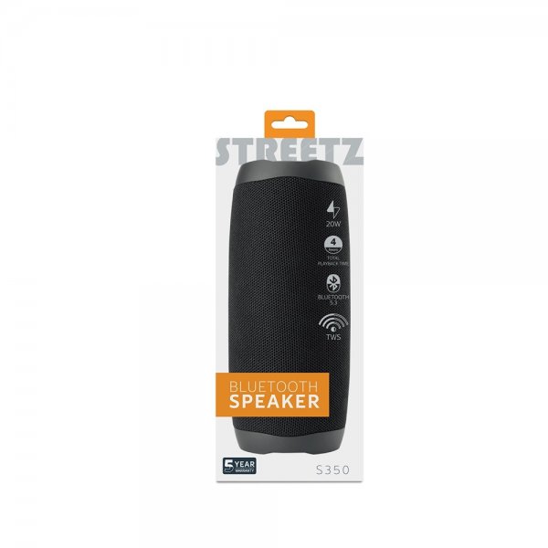 Streetz Högtalare S350 Bluetooth Speaker 20W Svart