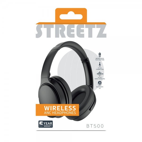 Streetz Hörlurar BT500 Wireless ANC Headphones Svart