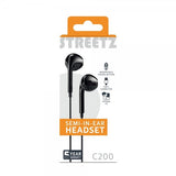Streetz Hörlurar C200 Semi-In-Ear Headset USB-C Svart