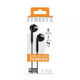 Streetz Hörlurar E100 Semi-In-Ear Earbuds 3.5mm Svart