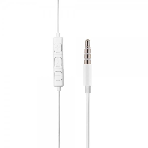 Streetz Hörlurar E100 Semi-In-Ear Earbuds 3.5mm Vit