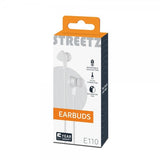 Streetz Hörlurar E110 Earbuds 3.5mm Vit