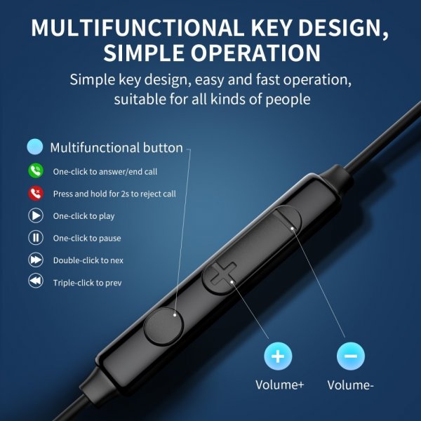 Joyroom Hörlurar JR-EC04 USB-C Svart