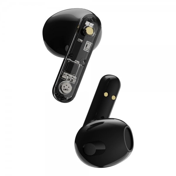 Streetz Hörlurar T150 Transparent True Wireless Earbuds Svart