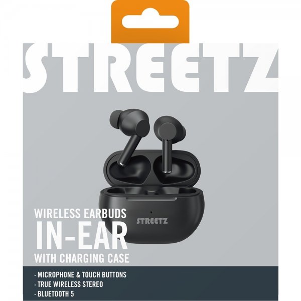 Streetz Hörlurar T230 Wireless Earbuds In-Ear Svart