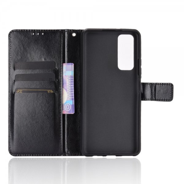 Huawei P Smart 2021 Fodral Lädertextur Svart