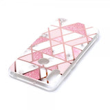 Huawei Y6 2019 Skal Marmor Vit Rosa