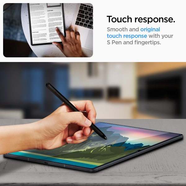 Spigen Samsung Galaxy Tab S9 Ultra/Galaxy Tab S10 Ultra Skärmskydd GLAS.tR EZ Fit