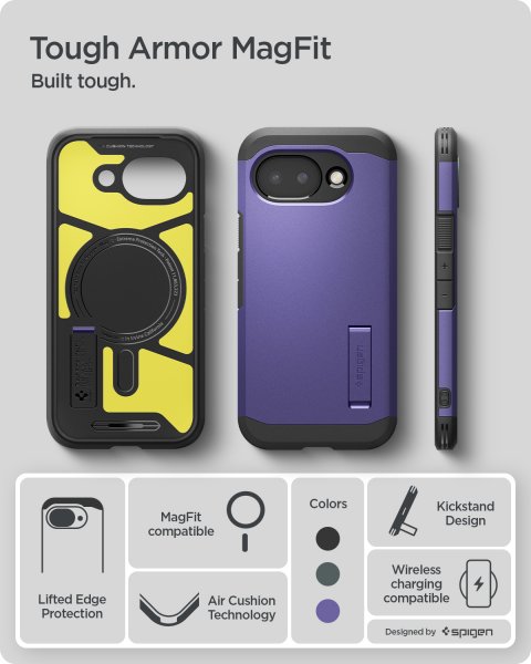 Spigen Google Pixel 10a Skal Tough Armor MagFit Ash Violet