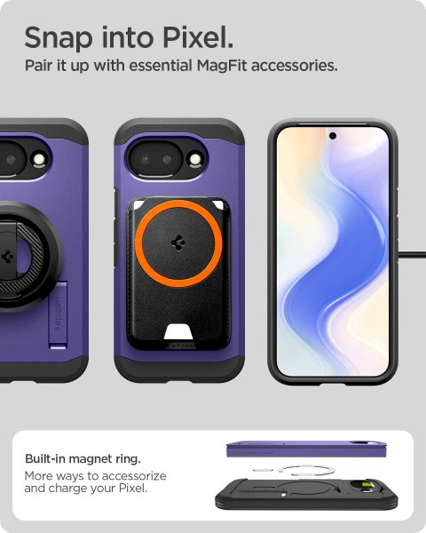 Spigen Google Pixel 10a Skal Tough Armor MagFit Ash Violet