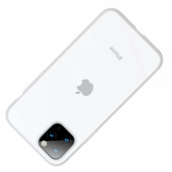 Baseus iPhone 11 Pro Max Skal Jelly Liquid Silica Gel Vit
