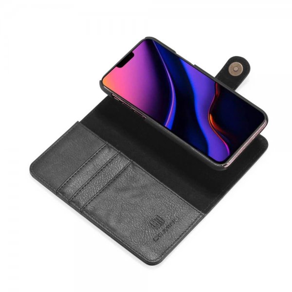 Dg.Ming iPhone 11 Pro Max Plånboksfodral Löstagbart Skal Kortfack Svart