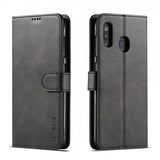 Lc.Imeeke Samsung Galaxy A20E Plånboksfodral Kortfack Stativfunktion Svart