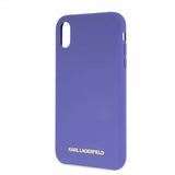 Karl Lagerfeld iPhone Xr Skal Silikon Lagerfeld Guld Logo Lila