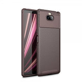 Sony Xperia 10 Plus Skal Kolfibertextur Brun