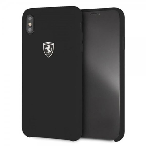 Ferrari iPhone Xs Max Skal Sillikon Ferrari Logo Svart