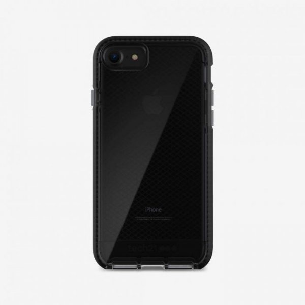 Tech21 iPhone 7/8/SE Skal Evo Check TPU Transparent Svart