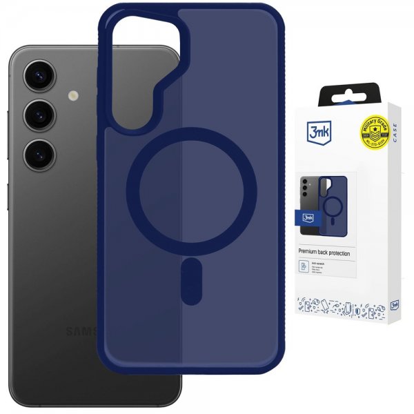 3mk Samsung Galaxy S25 Skal Smoke MagCase Blå