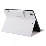 iPad 10.2 (gen 7/8/9) Fodral Rombmönster Vit