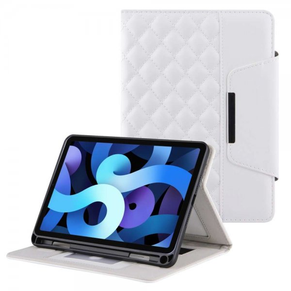 iPad 10.2 (gen 7/8/9) Fodral Rombmönster Vit