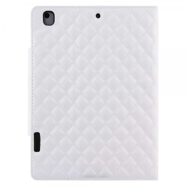 iPad 10.2 (gen 7/8/9) Fodral Rombmönster Vit