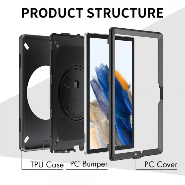 4smarts iPad 10.2 (gen 7/8/9) Skal Rugged Case Grip Svart