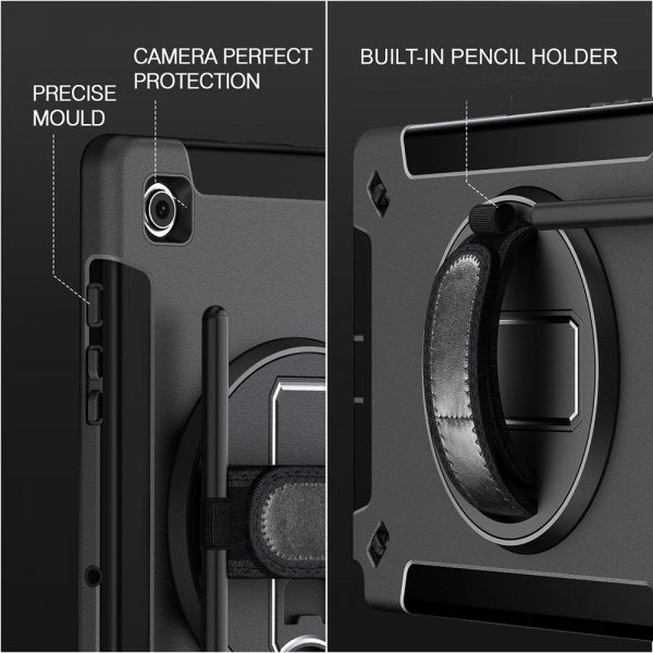 4smarts iPad 10.2 (gen 7/8/9) Skal Rugged Case Grip Svart