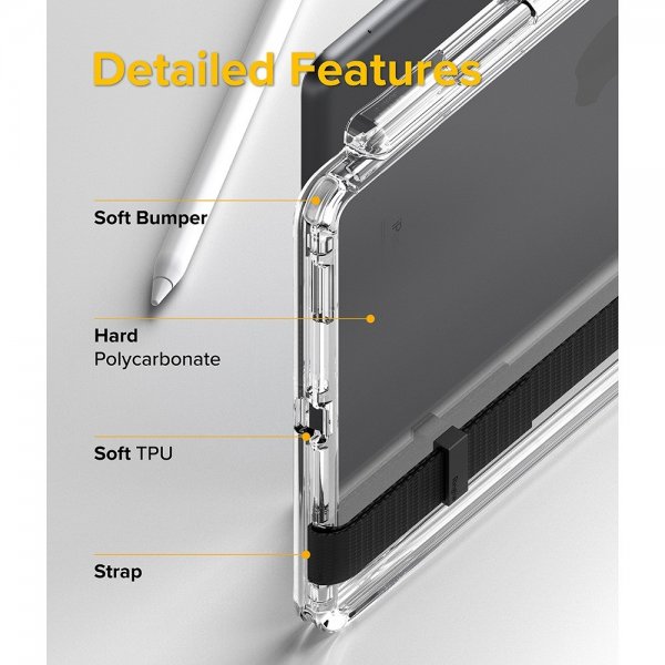 Ringke iPad 10.2 (gen 7/8/9) Skal Fusion+ Strap Combo Gul