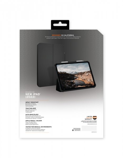 Urban Armor Gear (UAG) iPad 10.9 (gen 10)/iPad 11 (A16) Fodral Plyo Folio Midnight Camo