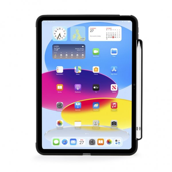 Pipetto iPad 10.9 (gen 10)/iPad 11 (A16) Fodral Origami No3 Pencil Case Svart