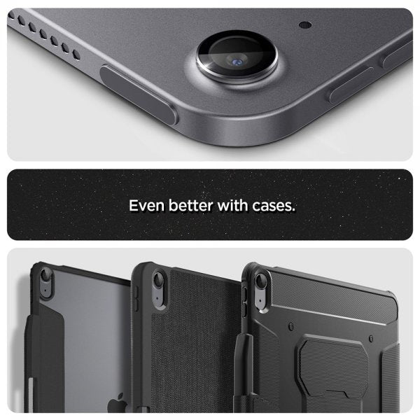Spigen iPad Air 11 (M2/M3/M4)/iPad Air 13 (M2/M3/M4) Kameraskydd GLAS.tR EZ Fit Optik Pro Space Grey