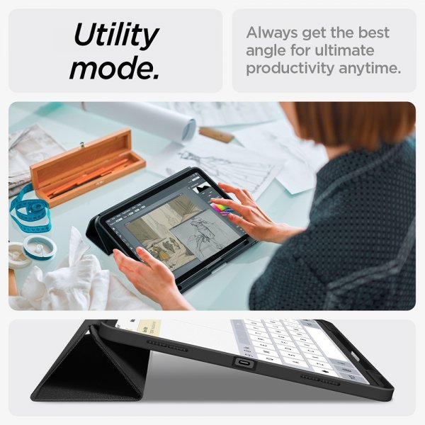 Spigen iPad Air 13 (M2/M3/M4) Fodral Urban Fit Svart