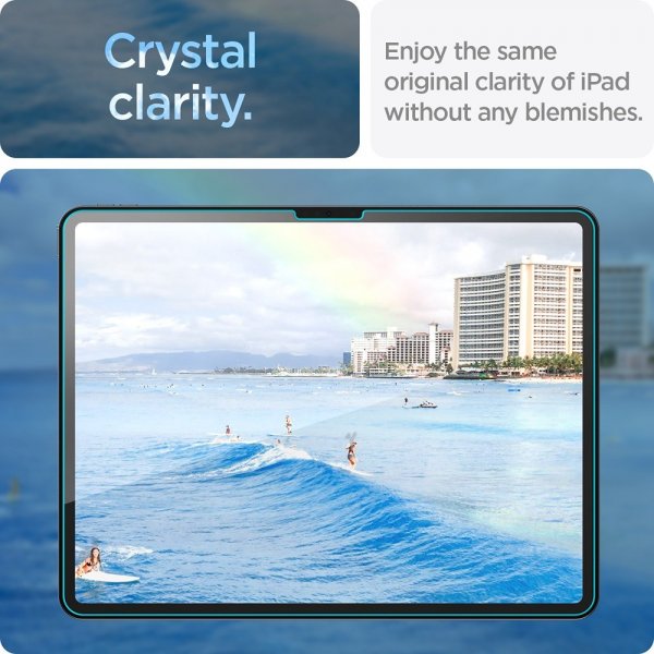 Spigen iPad Air 13 (M2/M3/M4) Skärmskydd GLAS.tR EZ Fit