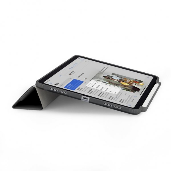 Pipetto iPad Air 13 (M2/M3/M4) Fodral Origami No3 Pencil Case Grå