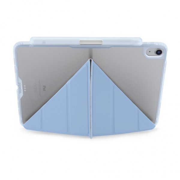 Pipetto iPad Air 13 (M2/M3/M4) Fodral Origami No3 Pencil Case Ljusblå