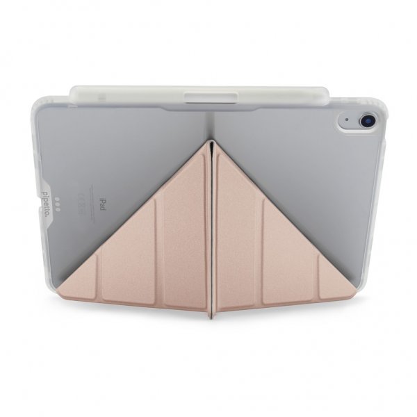 Pipetto iPad Air 13 (M2/M3/M4) Fodral Origami No3 Pencil Case Metallic Rosa