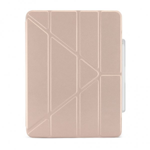 Pipetto iPad Air 13 (M2/M3/M4) Fodral Origami No3 Pencil Case Metallic Rosa