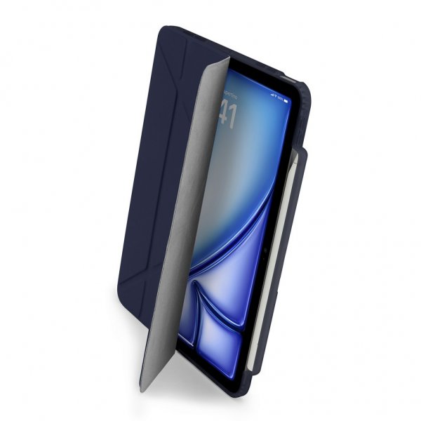 Pipetto iPad Air 13 (M2/M3/M4) Fodral Origami No3 Pencil Case Mörkblå