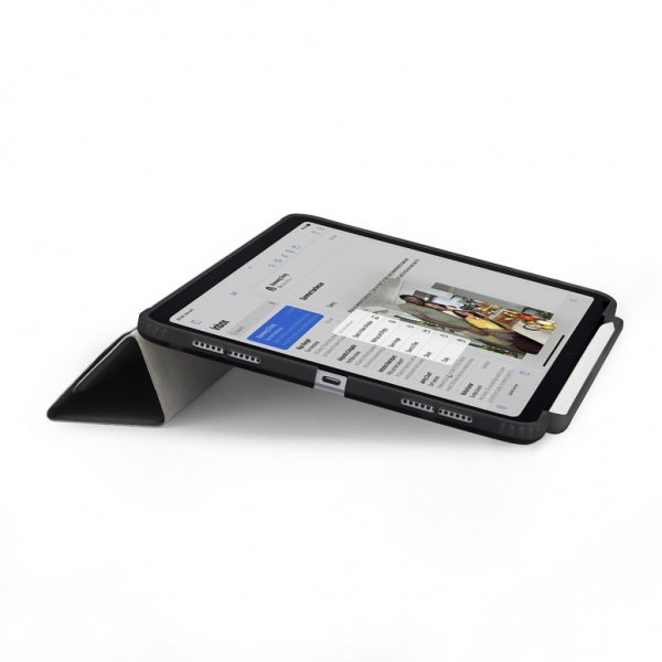Pipetto iPad Air 13 (M2/M3/M4) Fodral Origami No3 Pencil Case Svart