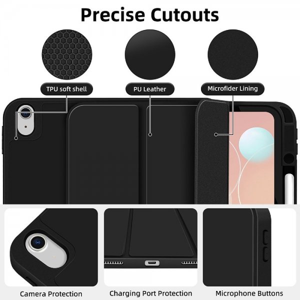 4smarts iPad Air 13 (M2/M3/M4) Fodral Folio Case Basic Svart
