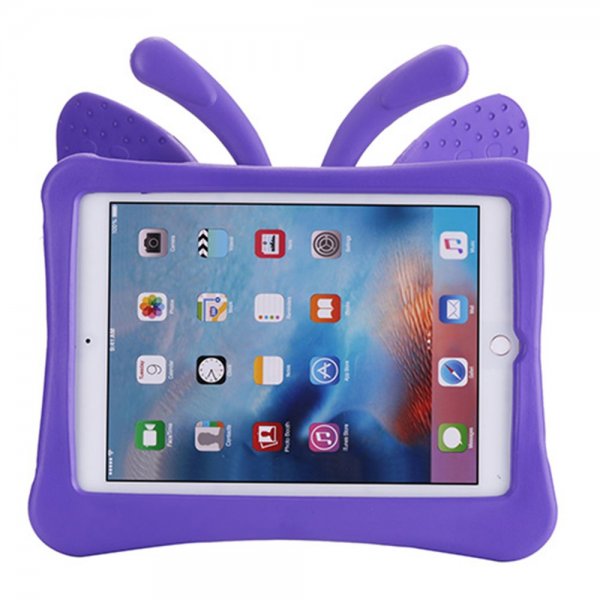 iPad 9.7 (gen 5/6)/iPad Air 1/2 Skal Fjäril för Barn Lila