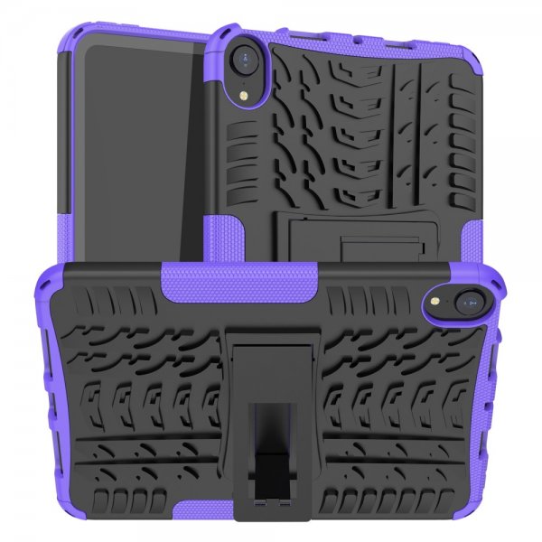 iPad mini (gen 6)/iPad mini (A17 Pro) Skal Däckmönster Stativfunktion Lila
