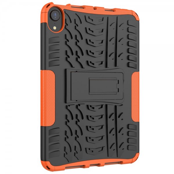 iPad mini (gen 6)/iPad mini (A17 Pro) Skal Däckmönster Stativfunktion Orange