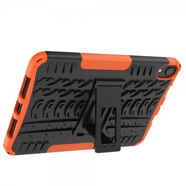 iPad mini (gen 6)/iPad mini (A17 Pro) Skal Däckmönster Stativfunktion Orange