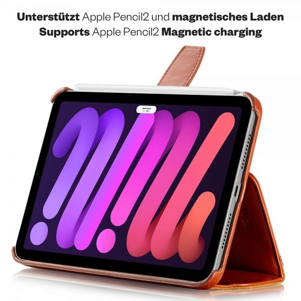 KAVAJ iPad mini (gen 6)/iPad mini (A17 Pro) Fodral London Brun