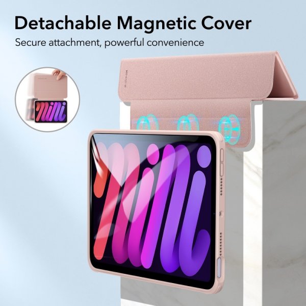 ESR iPad mini (gen 6)/iPad mini (A17 Pro) Fodral Rebound Hybrid Rosa