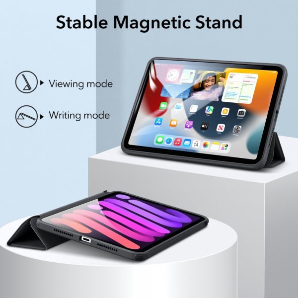 ESR iPad mini (gen 6)/iPad mini (A17 Pro) Fodral Rebound Hybrid Transparent Svart